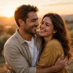 Amore, coppia sorridente
